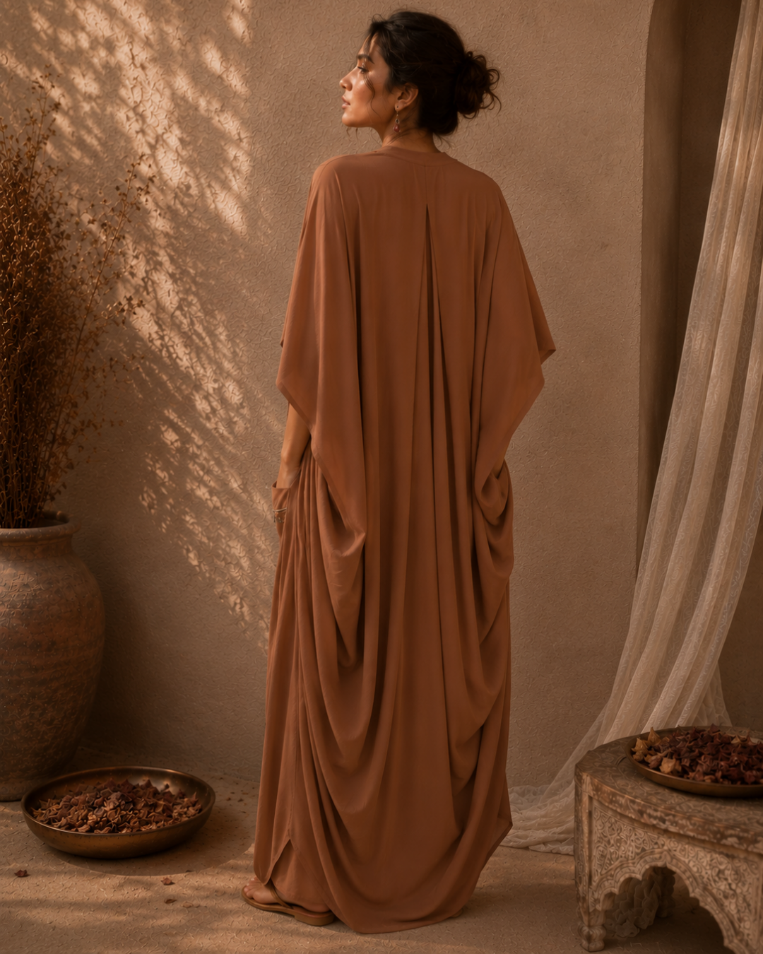 Desert Dune Cotton Kaftan Dress
