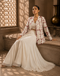 Ivory Bloom Embroidered Georgette Ensemble