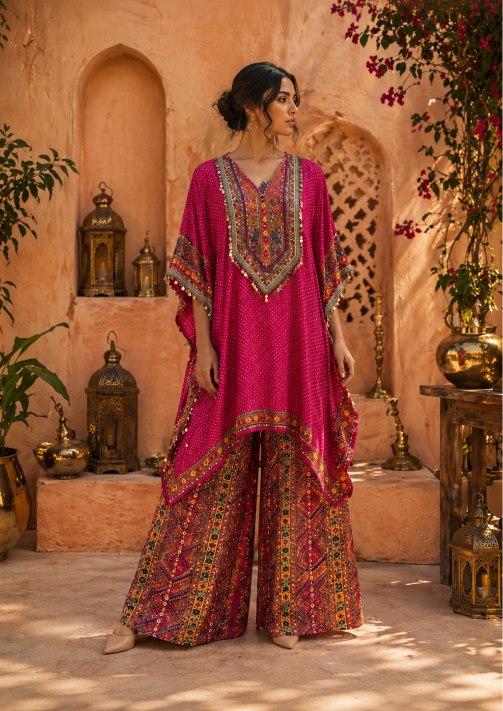 Ruby Heritage Muslin Kaftan