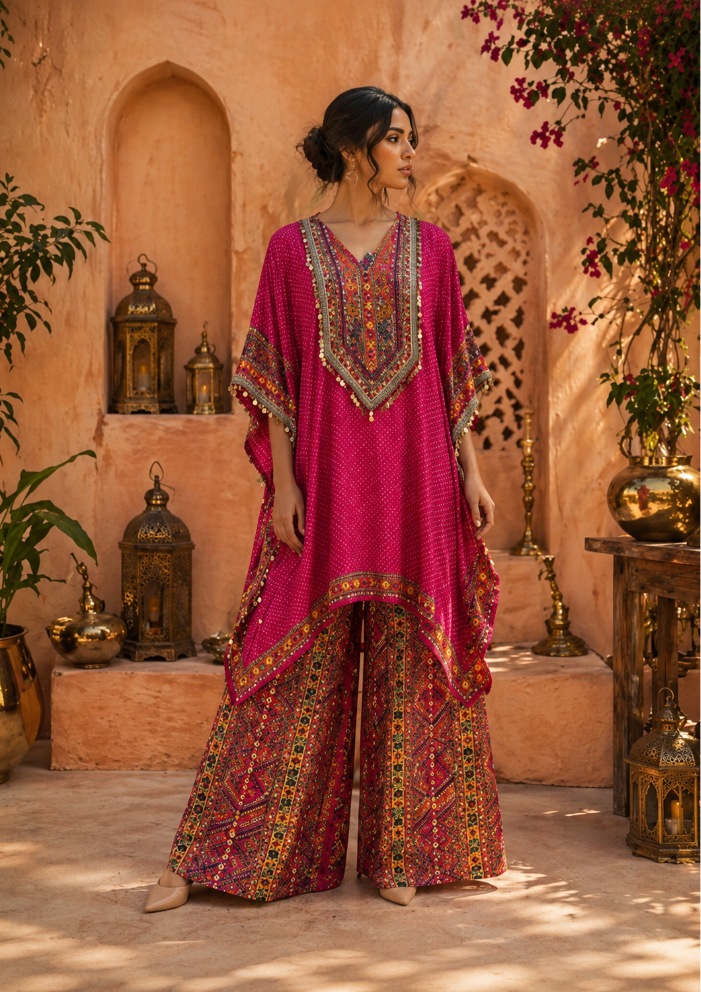 Ruby Heritage Muslin Kaftan
