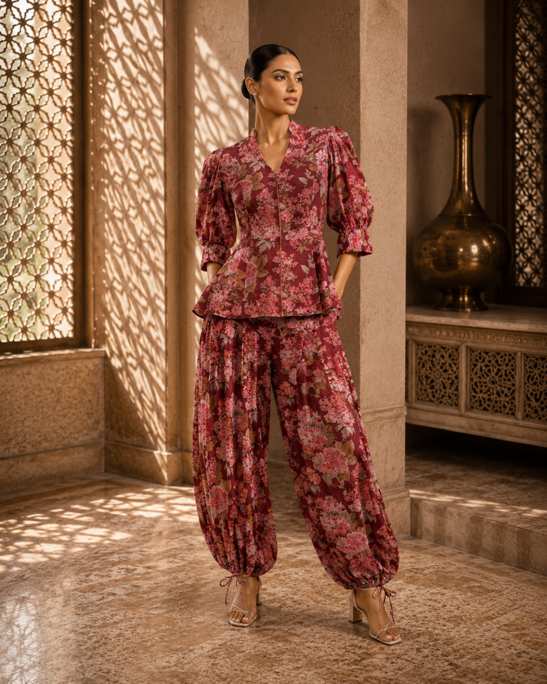 Rosewood Bloom Cotton Co-Ord Set
