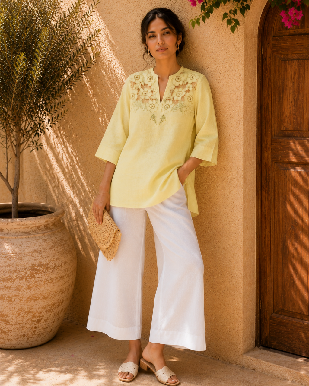 Lemon Blossom Linen Co-Ord Set