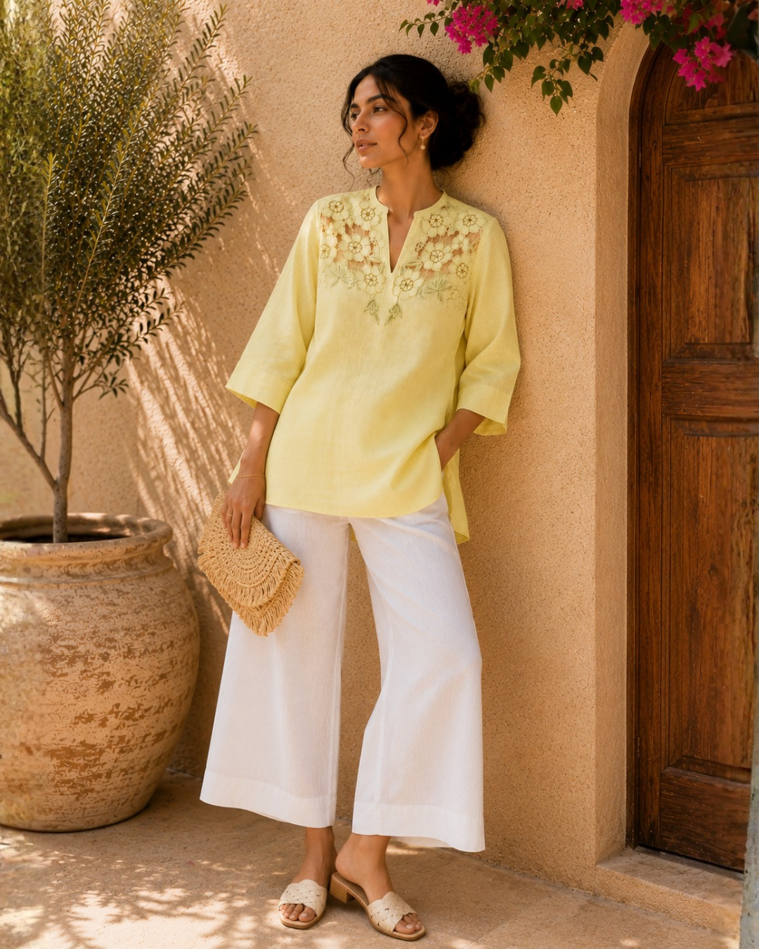 Lemon Blossom Linen Co-Ord Set