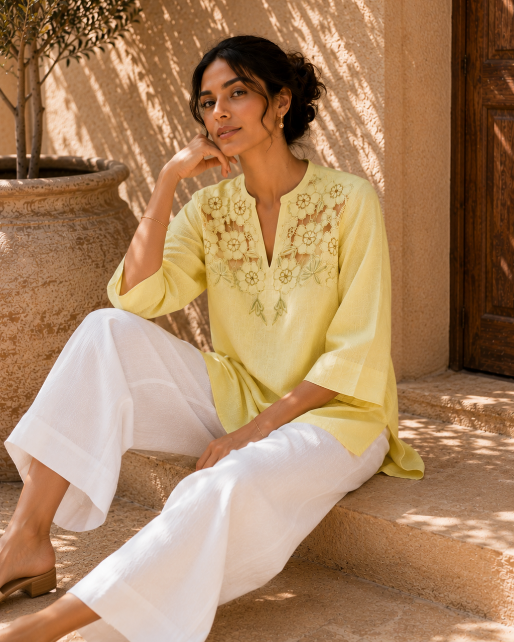 Lemon Blossom Linen Co-Ord Set