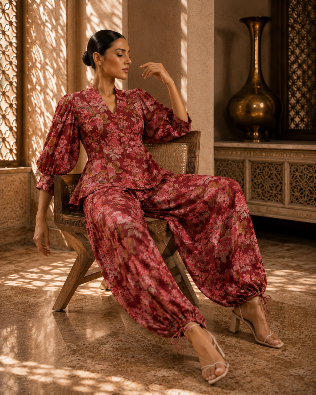 Rosewood Bloom Cotton Co-Ord Set