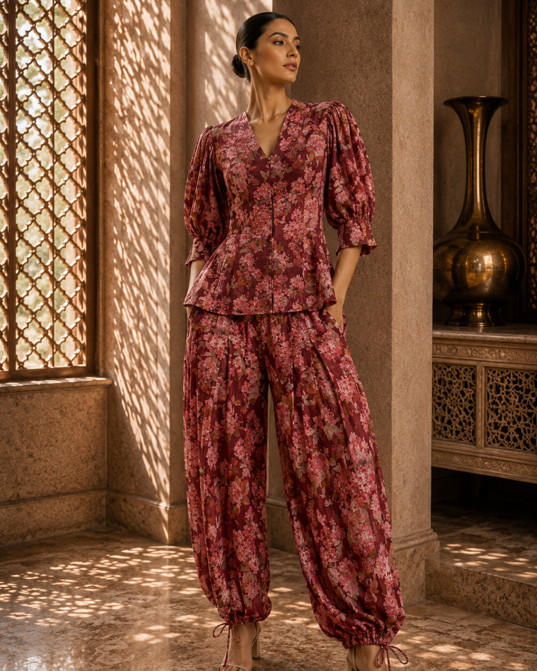 Rosewood Bloom Cotton Co-Ord Set