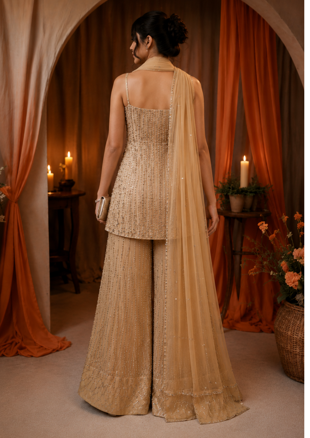 Champagne Shimmer Suit Set