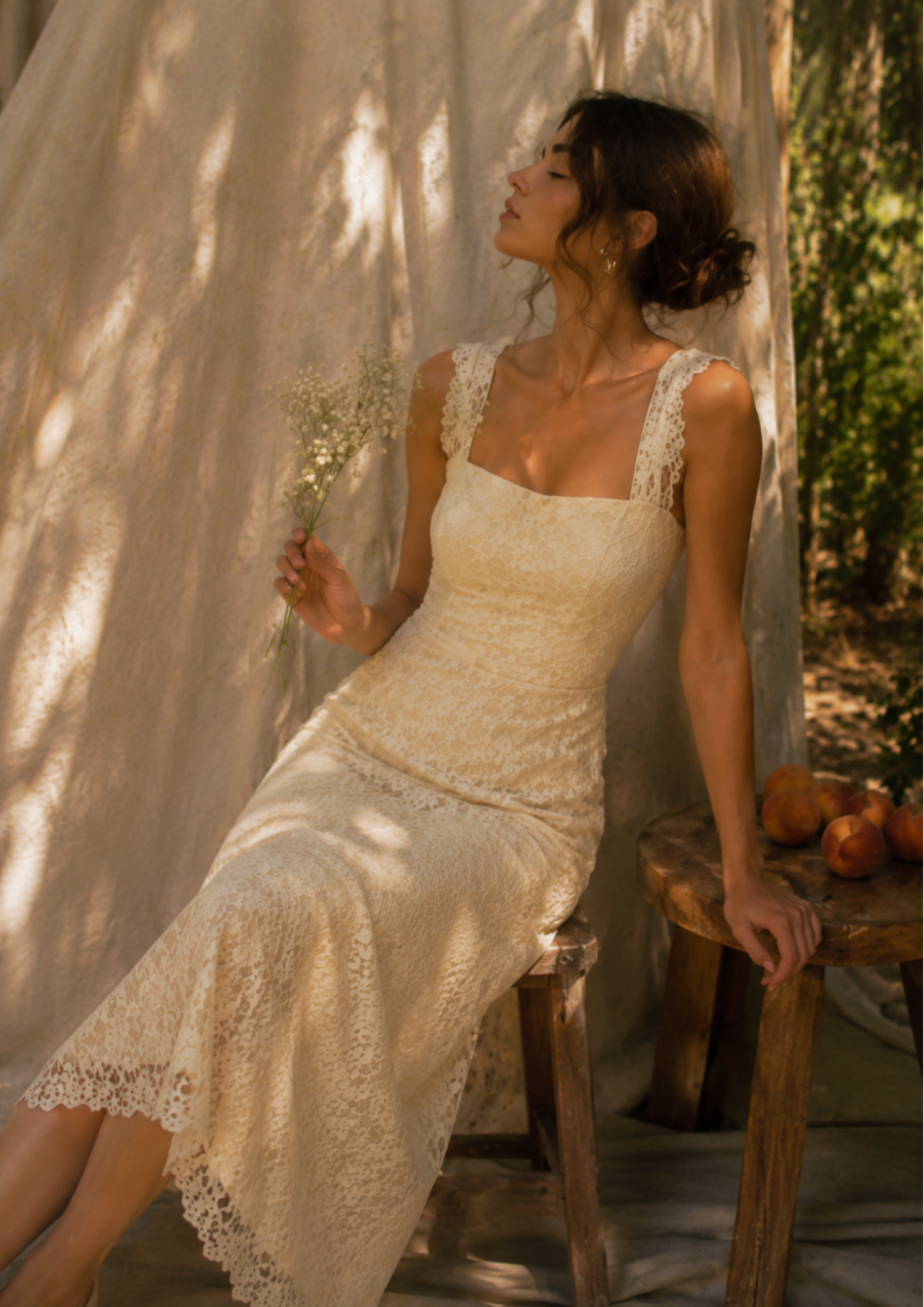 Ivory Blossom Cutwork Dress