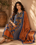 Sapphire Bloom Muslin Cotton Suit Set