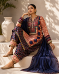 Midnight Mosaic Muslin Cotton Suit Set