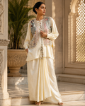 Ivory Grace Embroidered Jacket Set
