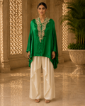 Emerald Luxe Embroidered Kaftan Set