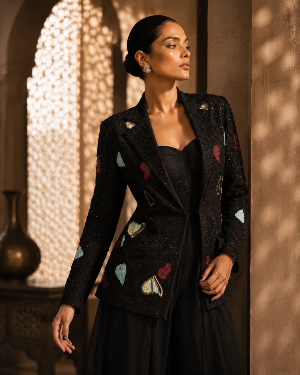 Midnight Muse Embellished Georgette Ensemble