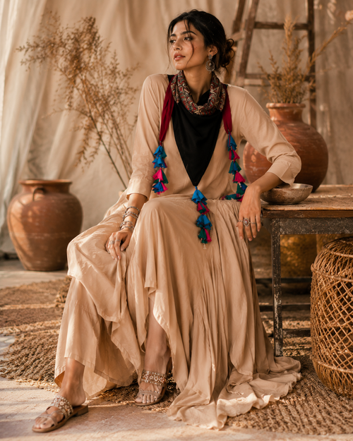 Bohemian Tassel Cascade Dress