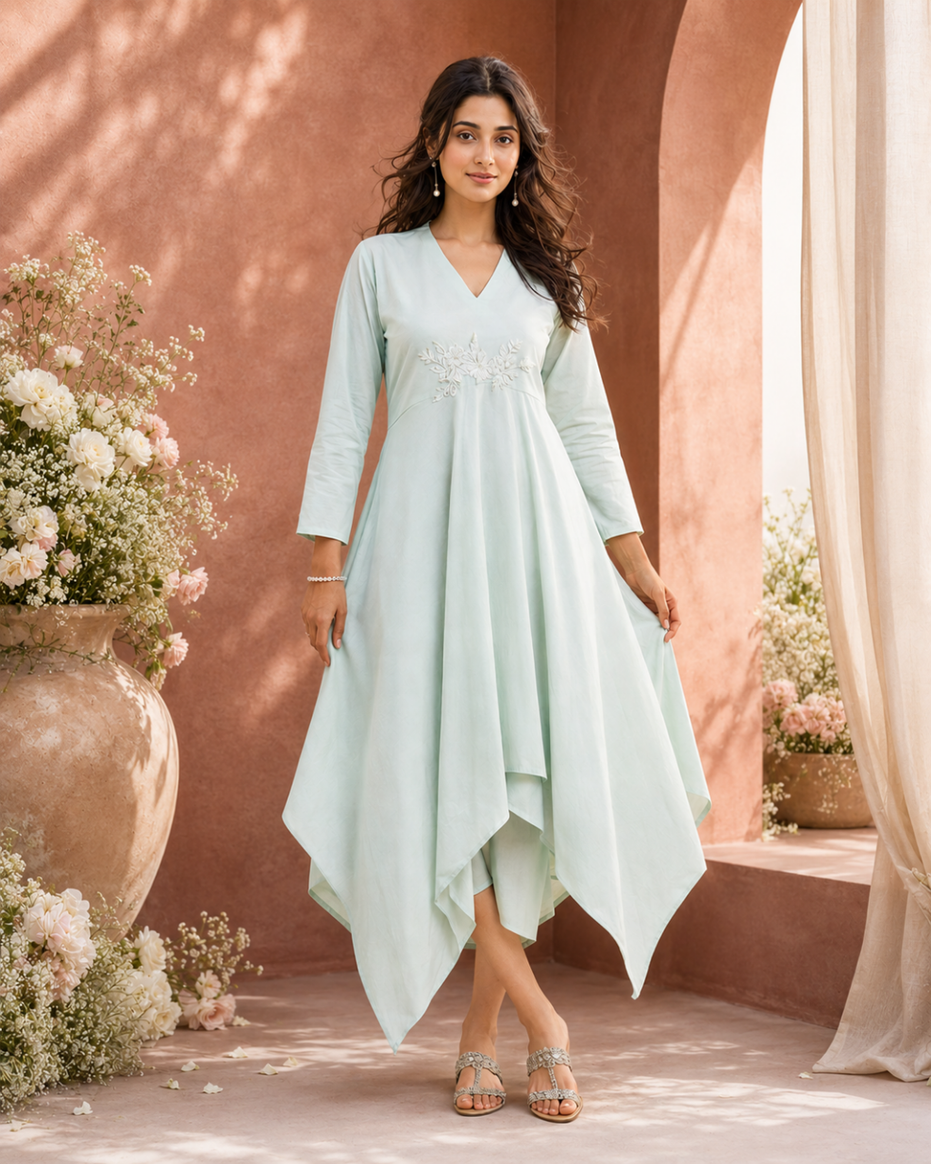 Seafoam Grace Handkerchief Dress