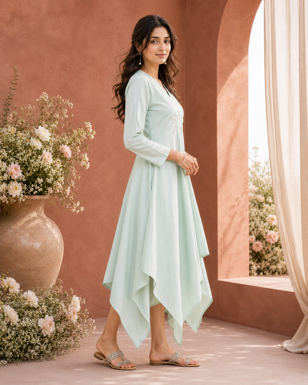 Seafoam Grace Handkerchief Dress