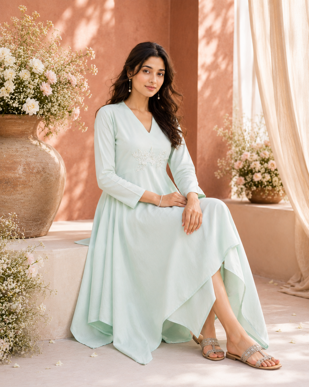 Seafoam Grace Handkerchief Dress