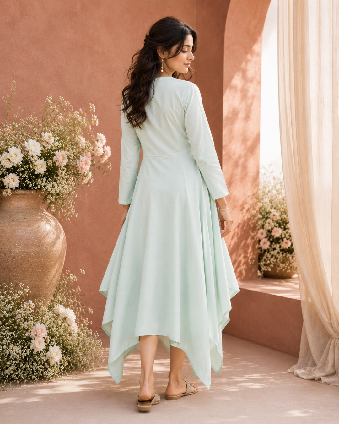 Seafoam Grace Handkerchief Dress