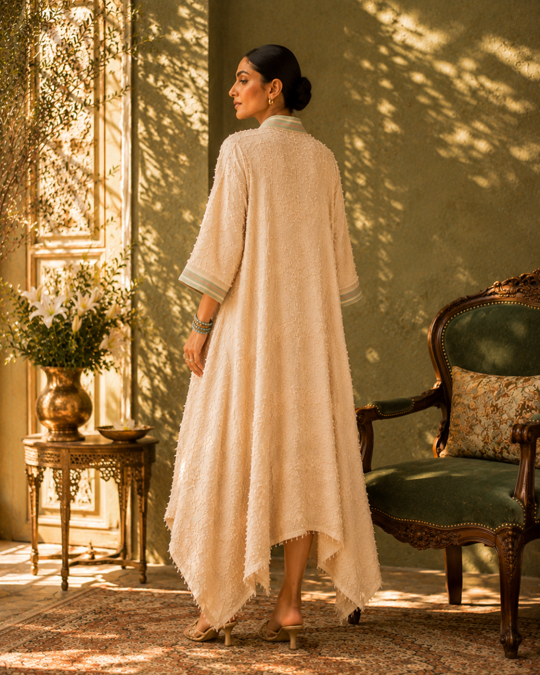 Ivory Jute Luxe Textured Dress