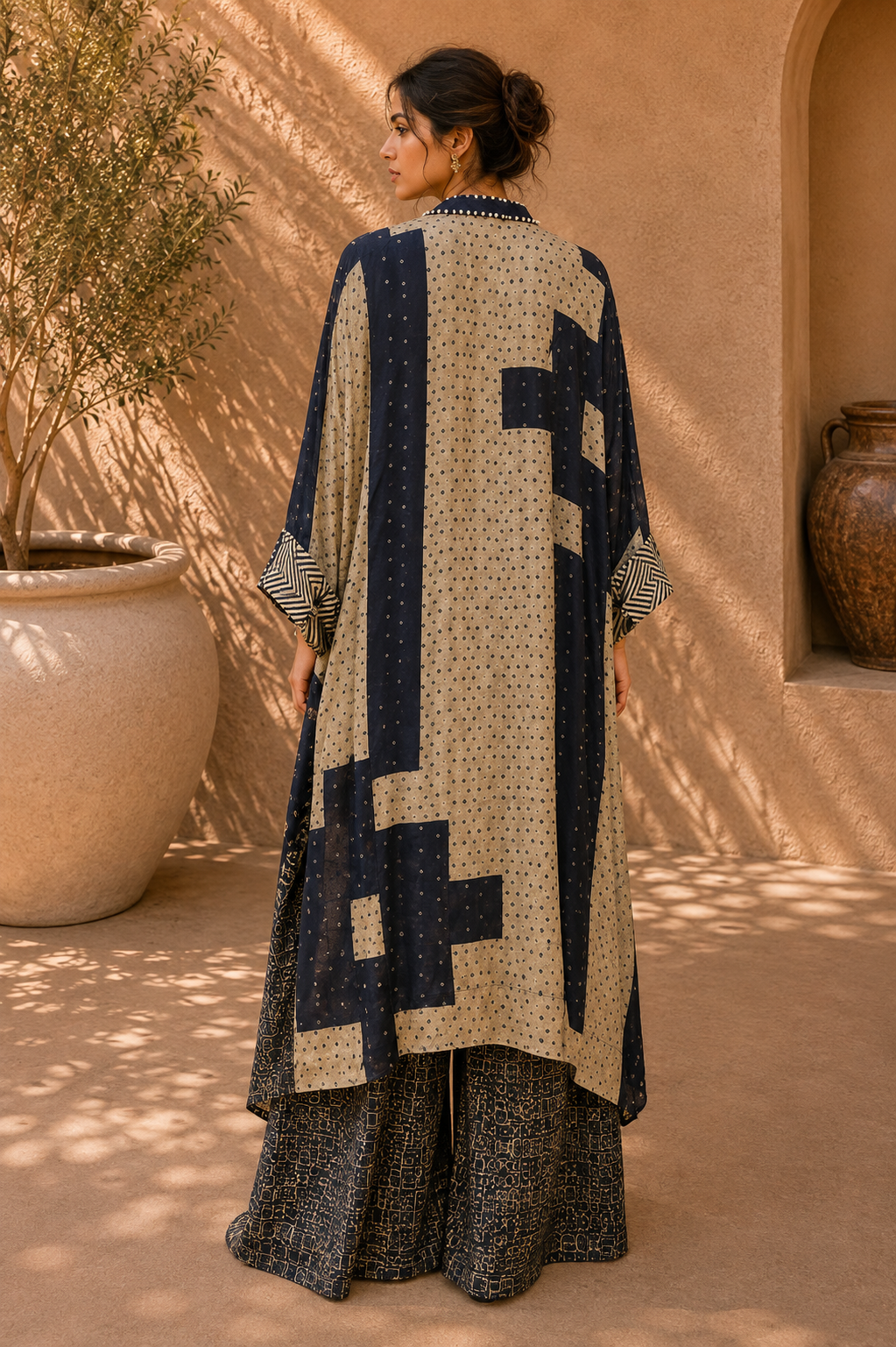 Midnight Noir Kaftan Set