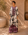 Monochrome Ink Kaftan Set