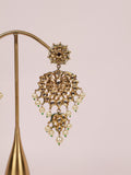 Royal Kundan Chaandbali Pearl Statement Earrings