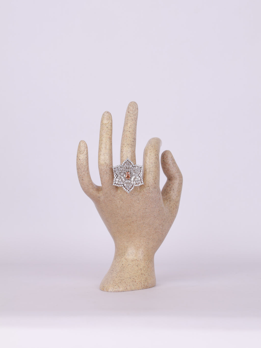 Radiant Floral Starburst Statement Ring