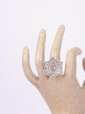 Radiant Floral Starburst Statement Ring