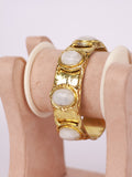 Raw Elegance Moonstone Hammered Cuff