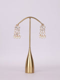 Royal Kundan Polki & Pearl Cluster Tiered Drop Earrings