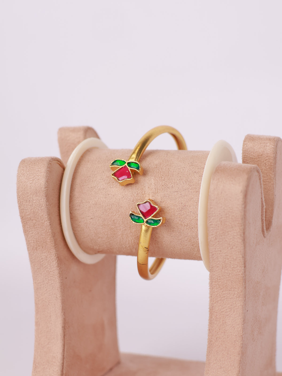 Statement Pearl Cluster Bangle Kada