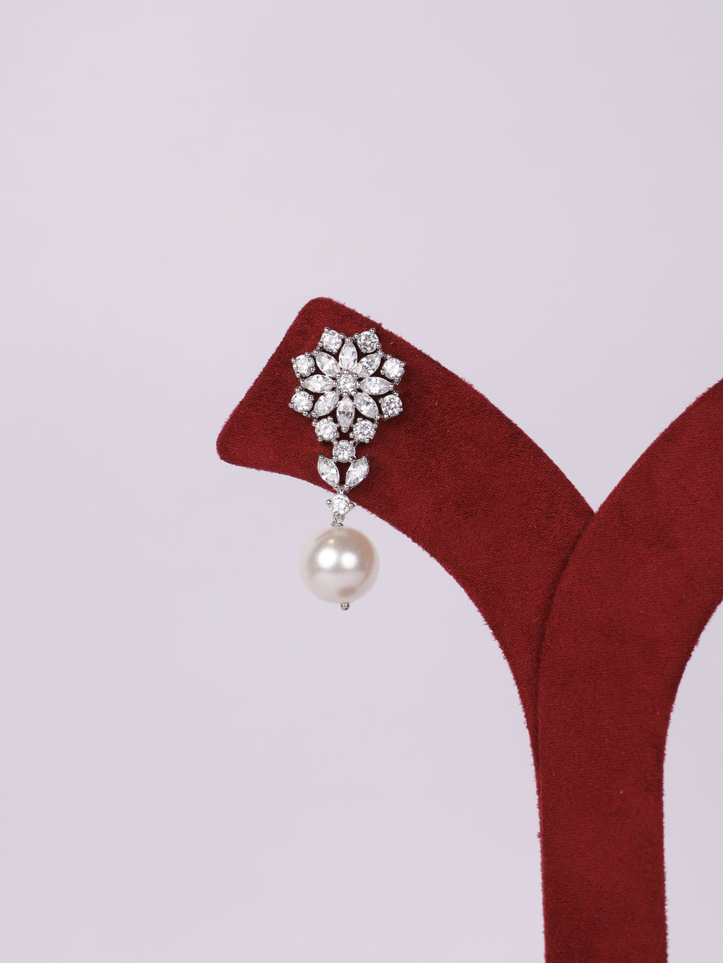 Celestial Floral Pearl Drop Earrings