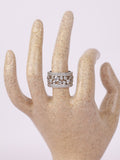 Royal Bezel-Set Bubble & Pavé Wide Band Statement Ring