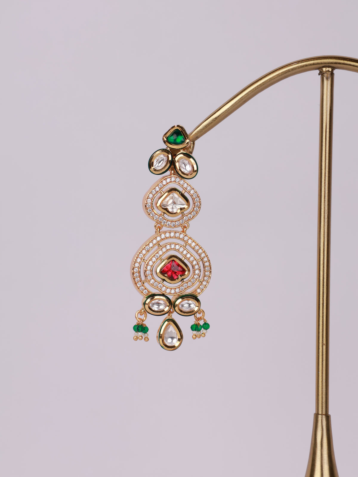 Royal Kundan Polki & Multi-Gemstone Tiered Chandelier Earrings