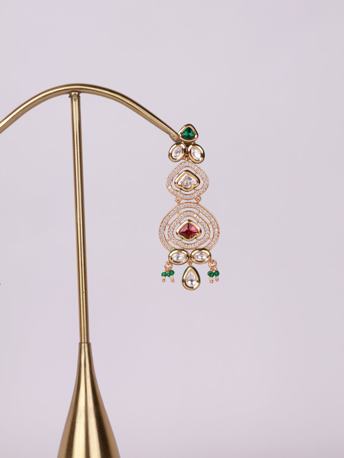 Royal Kundan Polki & Multi-Gemstone Tiered Chandelier Earrings
