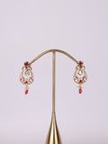 Royal Ruby & Kundan Crescent Earrings