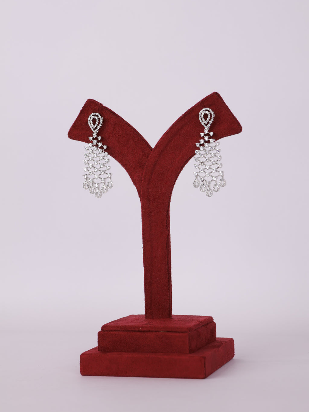 Crystal Chandelier Mesh Earrings