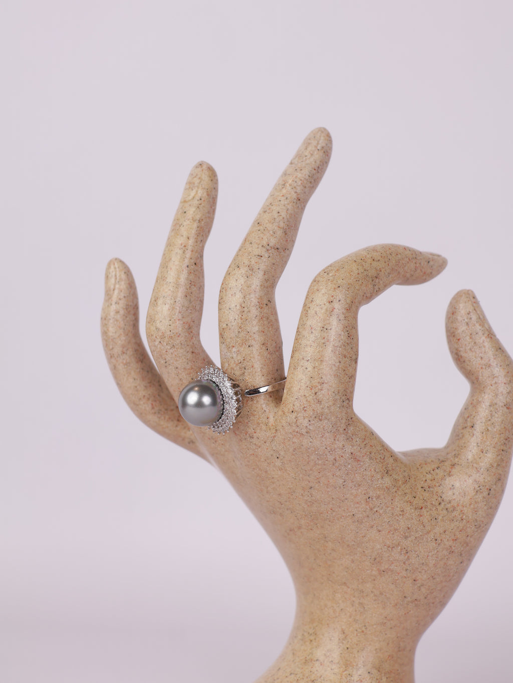 Pearl Halo Sunburst Ring