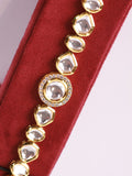 Royal Uncut Kundan Polki Solitaire Halo Bracelet
