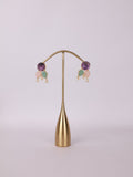 Pastel Gemstone & Pearl Cluster Earrings