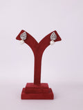 Crystal Flame Pearl Drop Earrings