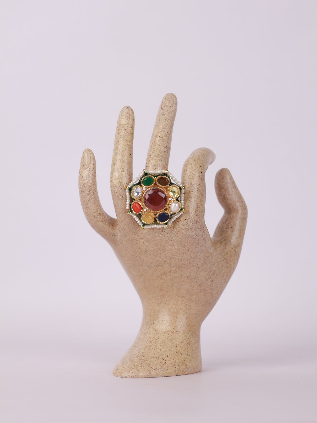 Navratna Bloom Statement Ring