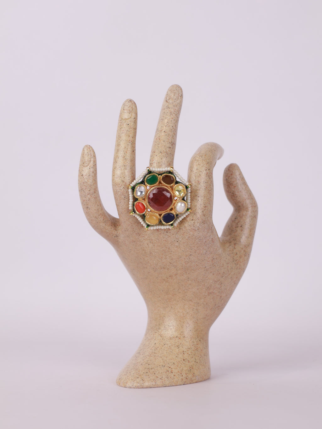 Navratna Bloom Statement Ring