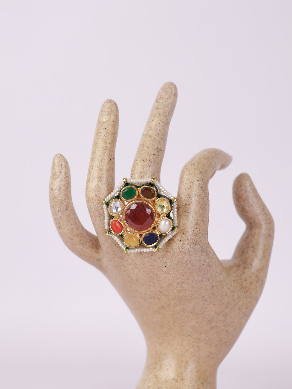 Navratna Bloom Statement Ring