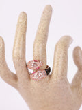 Rose Gold Serpent Crystal Ring