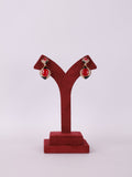 Crimson Luxe Drop Earrings