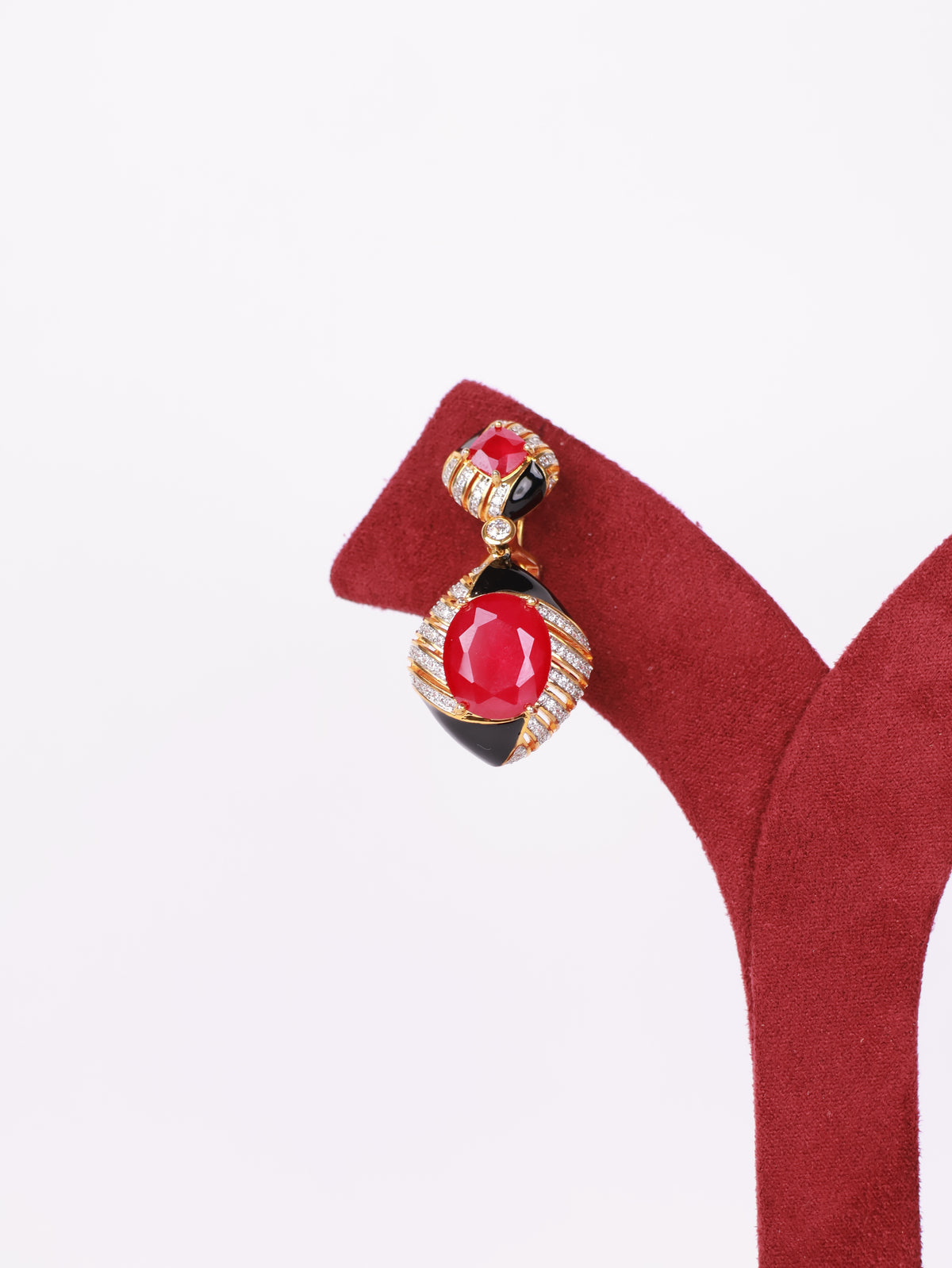 Crimson Luxe Drop Earrings