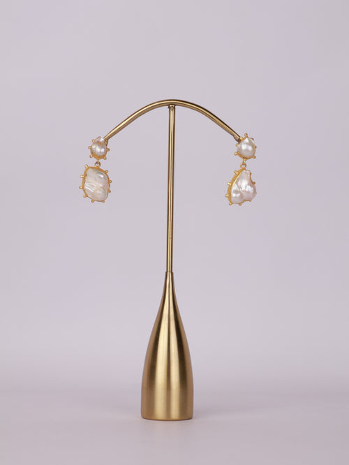 Baroque Pearl Statement Drop Earrings