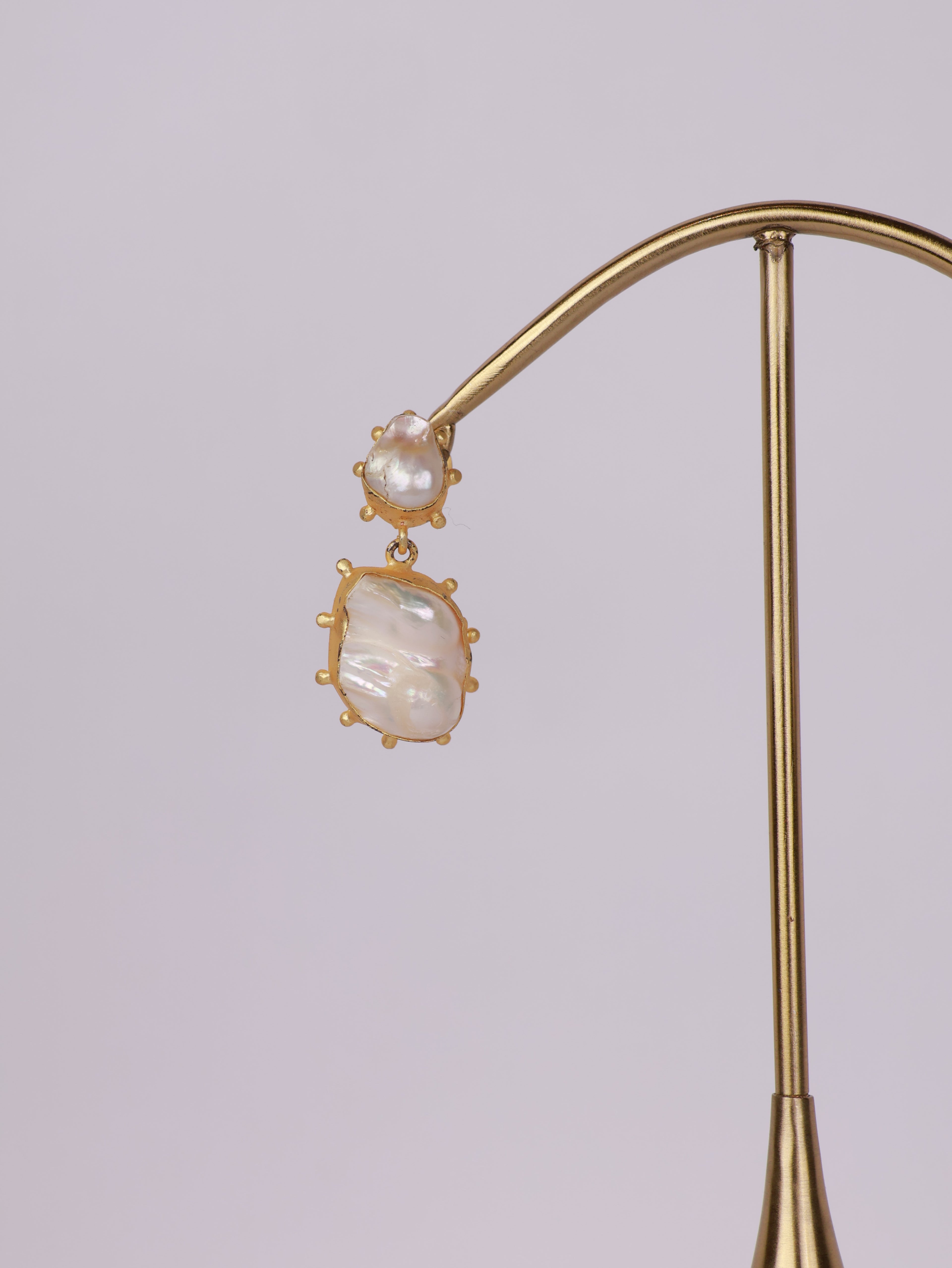 Baroque Pearl Statement Drop Earrings
