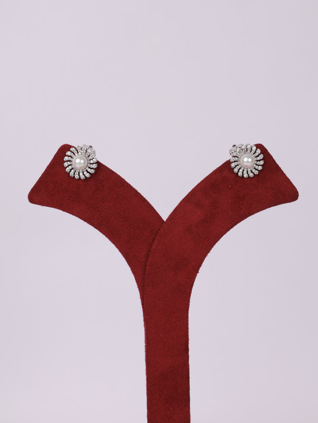 Pearl Sunburst Stud Earrings